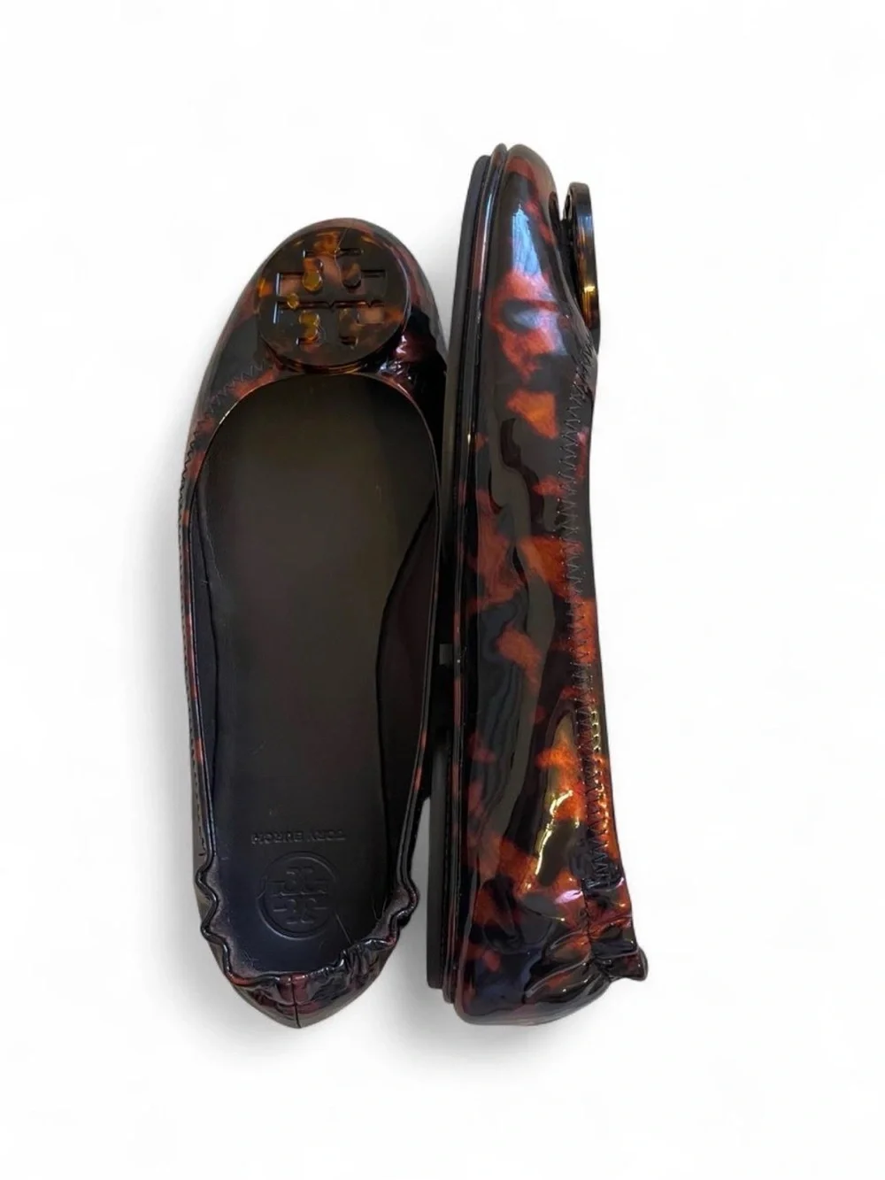 Tory Burch Tortoiseshell Minnie Travel Ballet Flat - Brown/Black